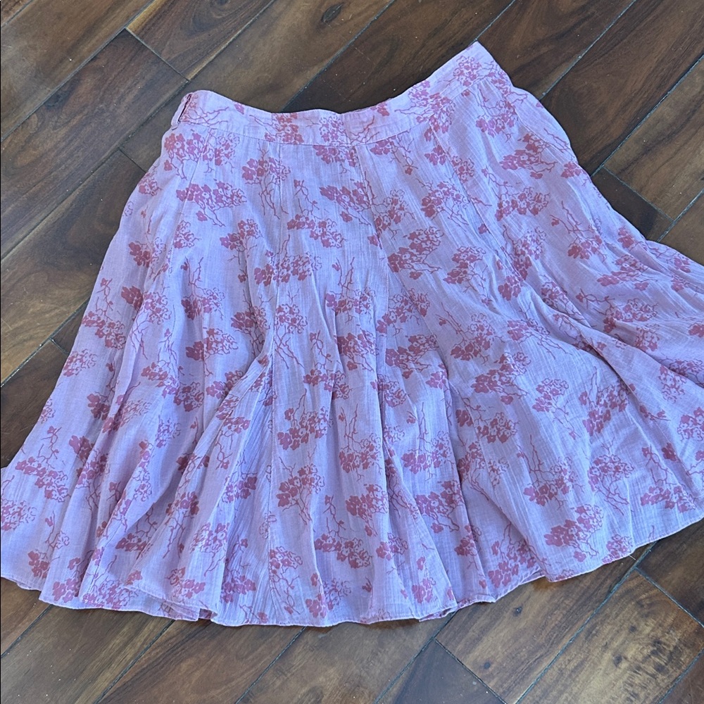 Calvin Klein Pink Floral Tiered Skirt